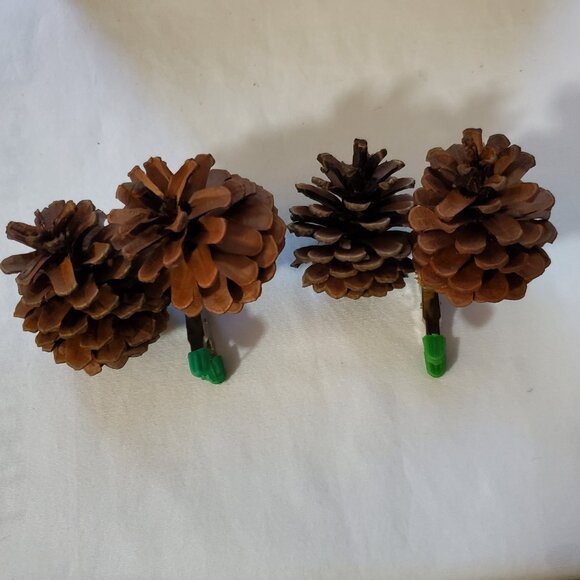 Natural Unscented Wooded Pinecone Clip Ornaments – Holiday Décor – Set of (2) - Picture 3 of 7